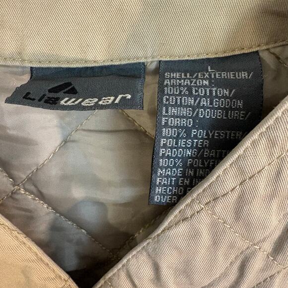 Liz Claiborne Liz Wear Vintage Button Up Beige Quilted Vest Large - Picture 3 of 4